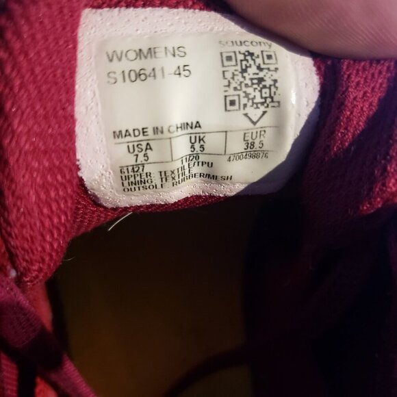 Saucony Peregrine 11 Womens Size 7.5 Trail Running Shoes Cranberry Red S10641-45 - Picture 9 of 9